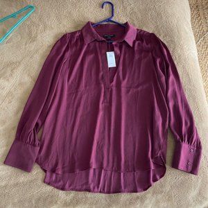 NWT, Banana Republic Burgundy Blouse, Size Large